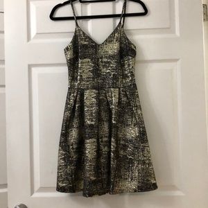 Black and gold dress